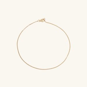 Mejuri Baby Box Chain Anklet. This is the longer length of the two options !